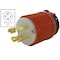 Ac Works Locking Plug, L16-30P, 30 A, 480V AC, Three Phase, Orange ASL1630P - alternate 4